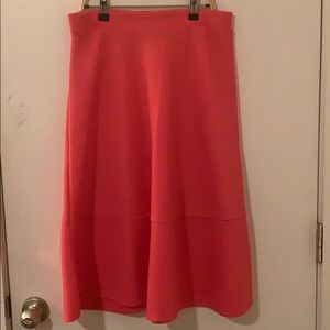 H&M Hot pink textured midi skirt